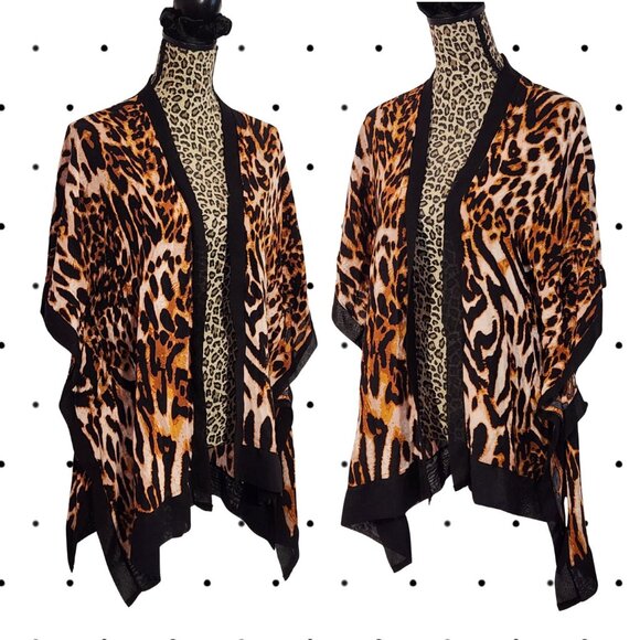 Animal print flowy kaftan style top - Picture 1 of 5